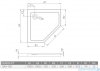 Radaway Doros Pt Stone brodzik pięciokątny 100x100x5cm czarny SDRPT1010-01-54S